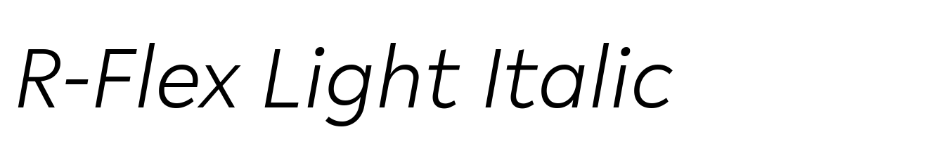 R-Flex Light Italic